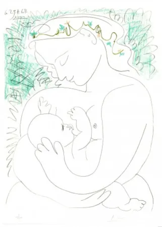 Litografia Picasso - Grand Maternity