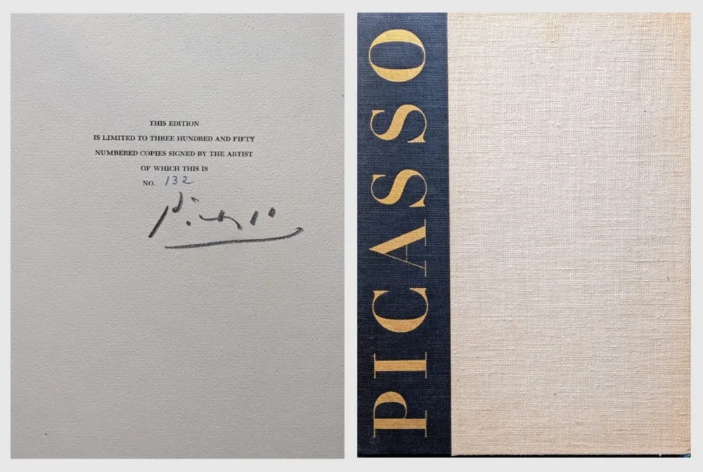 Sem Técnica Picasso -  Habd-Signed Rare Exceptional Artbook-pencil signed by Picasso artbook  Picasso: The Recent Years, 1946