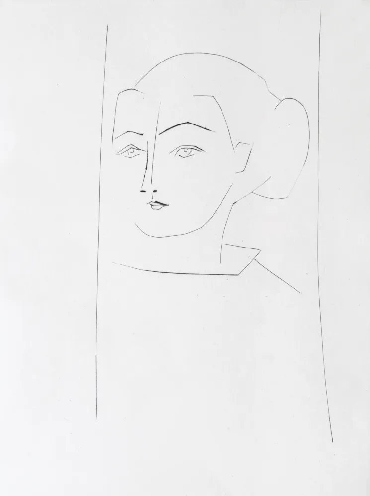 Gravura Picasso - Head of a Woman Wearing her hair in a Chignon