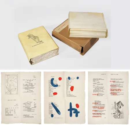 Livro Ilustrado Picasso - Iliazd : POÉSIE DE MOTS INCONNUS.  Arp, Dominguez, Matisse, Picasso, Braque, F. Léger, Wols, Chagall, Giacometti, Miró, etc. (1949)