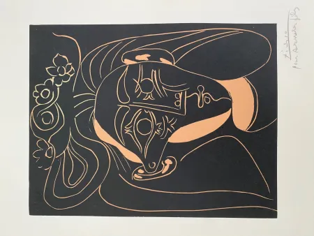 Sem Técnica Picasso - Jacqueline au chapeau a Fleurs I, (Jacqueline in a Flowered Hat I)