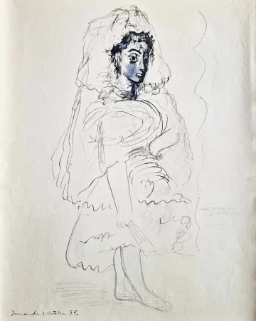 Estêncil Picasso - Jacqueline en espagnole