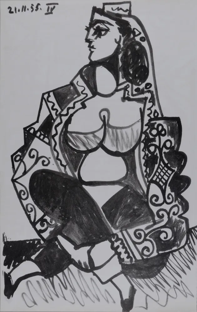 Litografia Picasso - Jacqueline Roque IV,