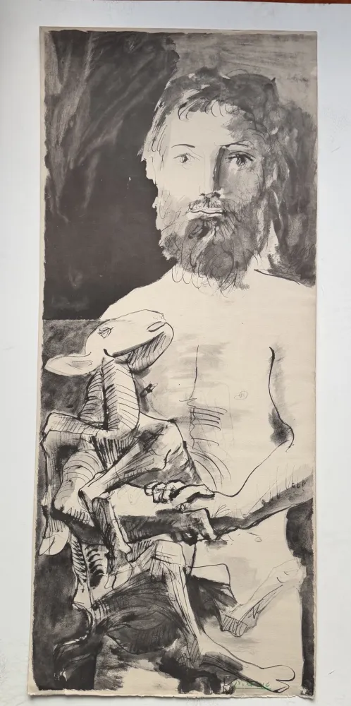 Estêncil Picasso - L homme au mouton