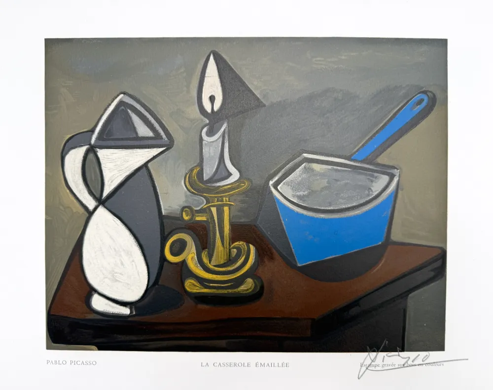 Xilogravura Picasso - La Casserole Émaillée