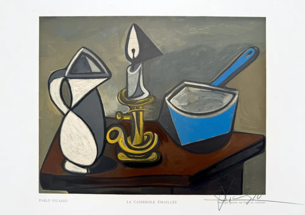 Xilogravura Picasso - La Casserole Émaillée