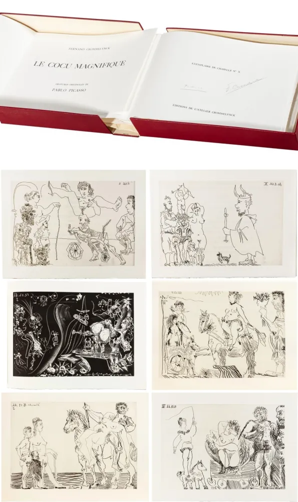 Livro Ilustrado Picasso - LE COCU MAGNIFIQUE. 12 eaux-fortes et aquatintes originales de Picasso (1968)