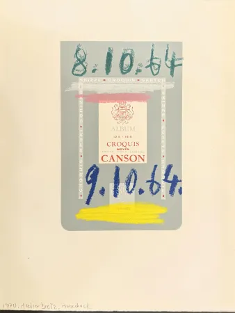 Litografia Picasso - Le goût du bonheur. Trois carnets d`atelier. 1970.