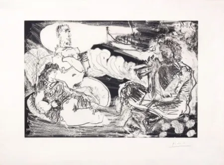 Água-Forte E Água-Tinta Picasso - Le Joueur de Diaule