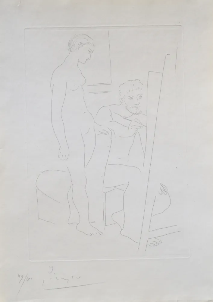 Gravura Picasso - Le Modele Nu (B78)