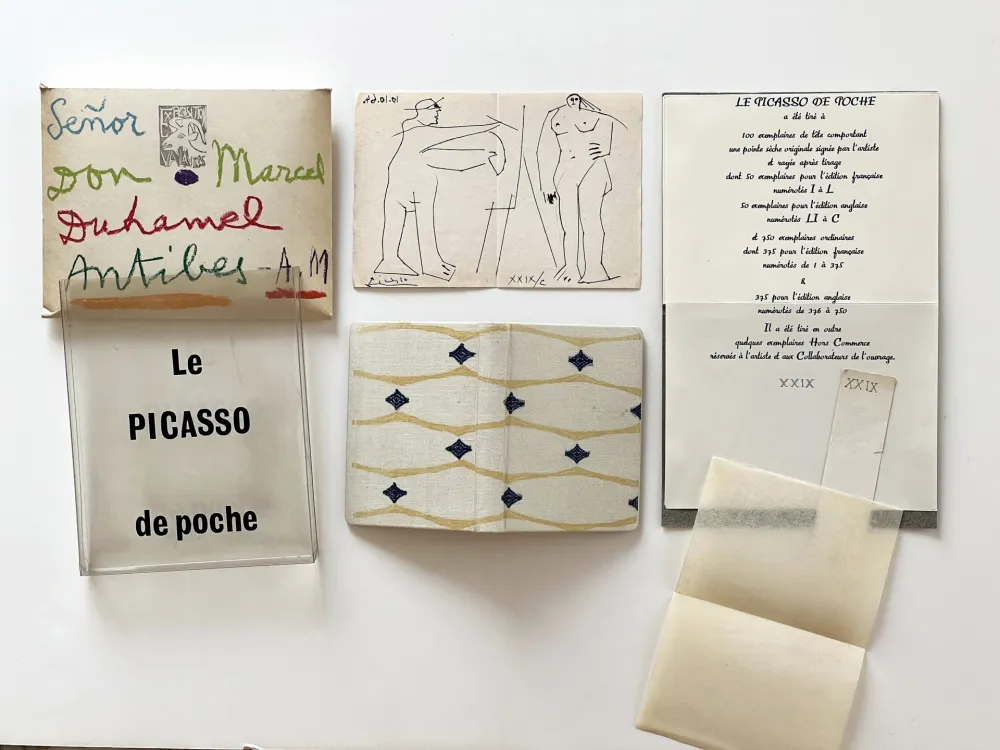 Livro Ilustrado Picasso - LE PICASSO DE POCHE. 1 des 100 avec la pointe-sèche signée.