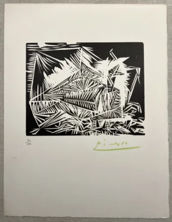 Livro Ilustrado Picasso - LE PIGEONNEAU. Linogravure pour 