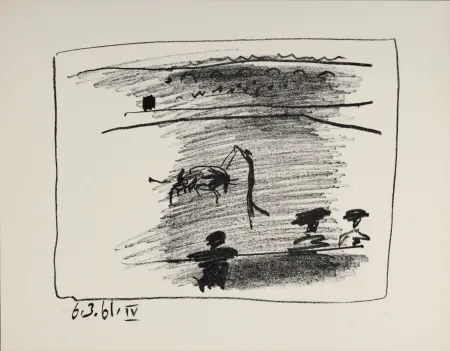 Litografia Picasso - Les Banderilles, 1961