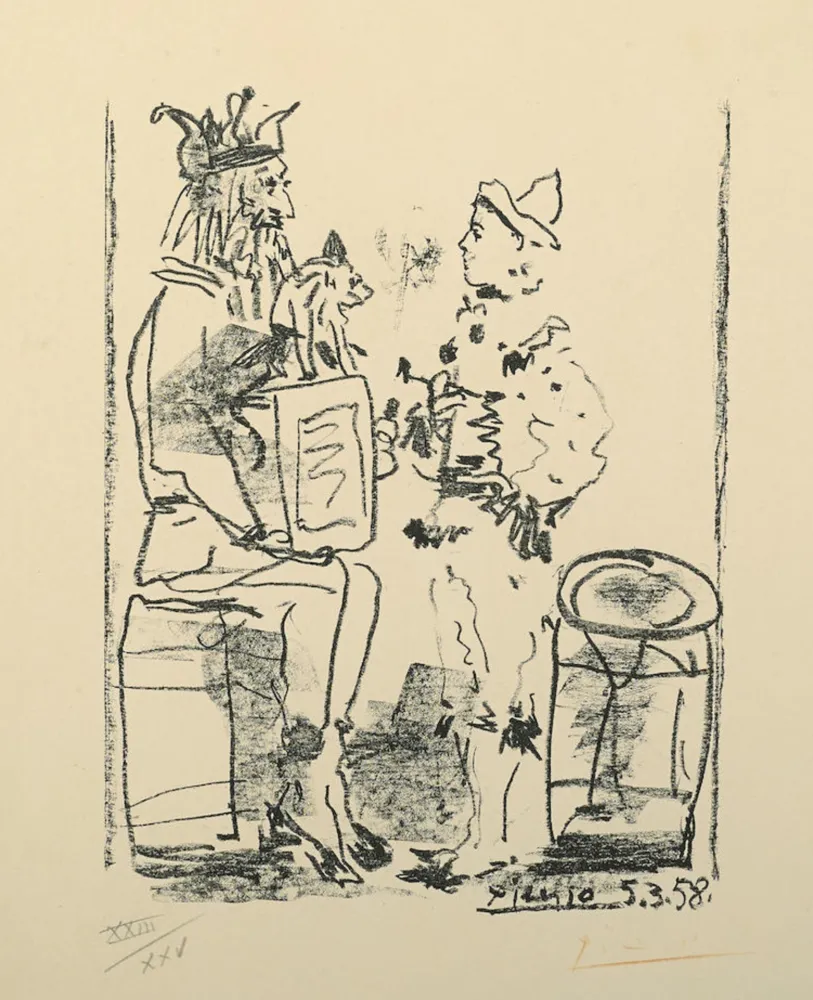 Litografia Picasso - Les Saltimbanques, from Souvenirs d'un collectionneur (B. 855; M. 285)
