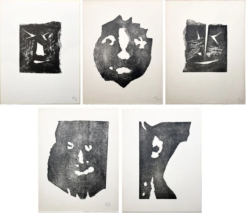 Gravura Picasso - LES TRANSPARENTS : La suite complète des 5 CARTALÉGRAPHIES ORIGINALES (PAB,1967)