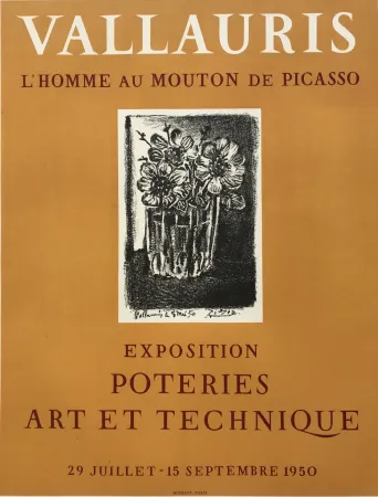 Litografia Picasso - L'Homme au Mouton de Picasso - Vallauris