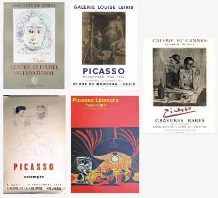 Cartaz Picasso - Lot de 5 Affiches Originales