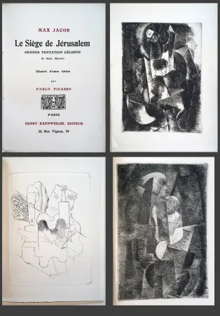Livro Ilustrado Picasso - Max Jacob. LE SIÈGE DE JÉRUSALEM. 3 eaux-fortes cubistes de Picasso (1914).