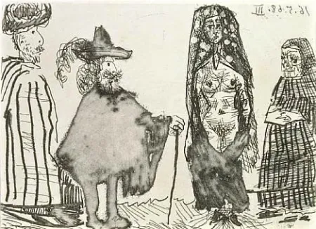 Água-Forte E Água-Tinta Picasso - Mille et une nuits et Celestine: la jeune esclave