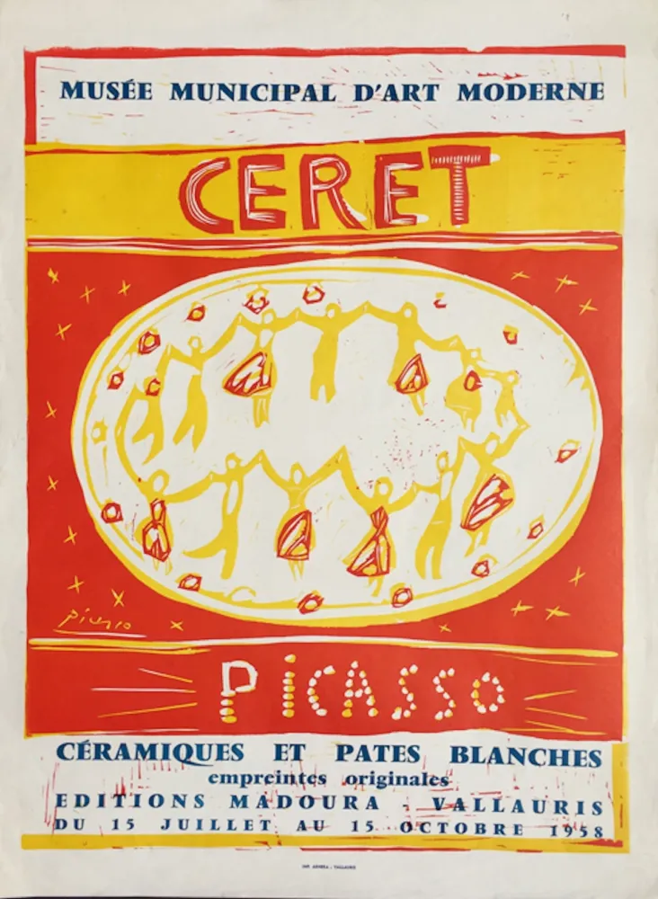 Linogravura Picasso - Musee Municipal D’art Moderne Ceret (B. 1283)