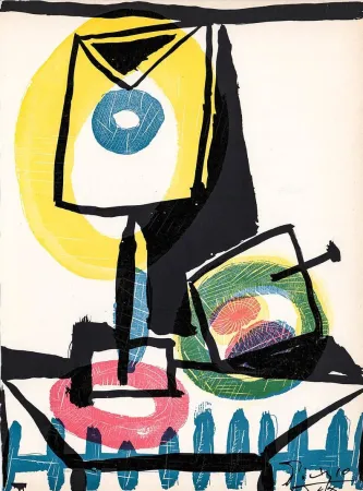 Ponta-Seca Picasso - Nature morte au verre et à la pomme (Still life with glass and apple)