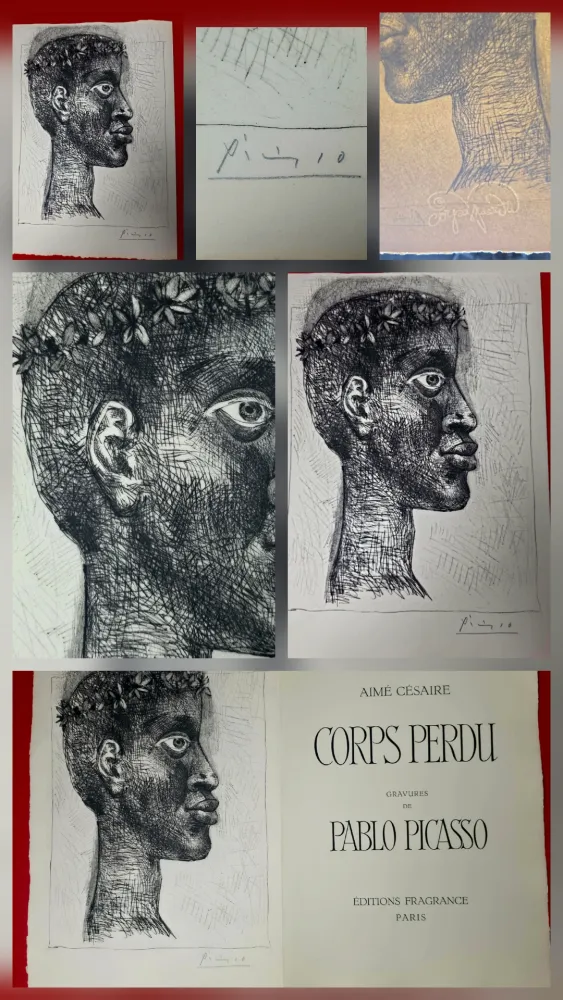 Litografia Picasso - Negre Negre Negre - Corps Perdu Signed