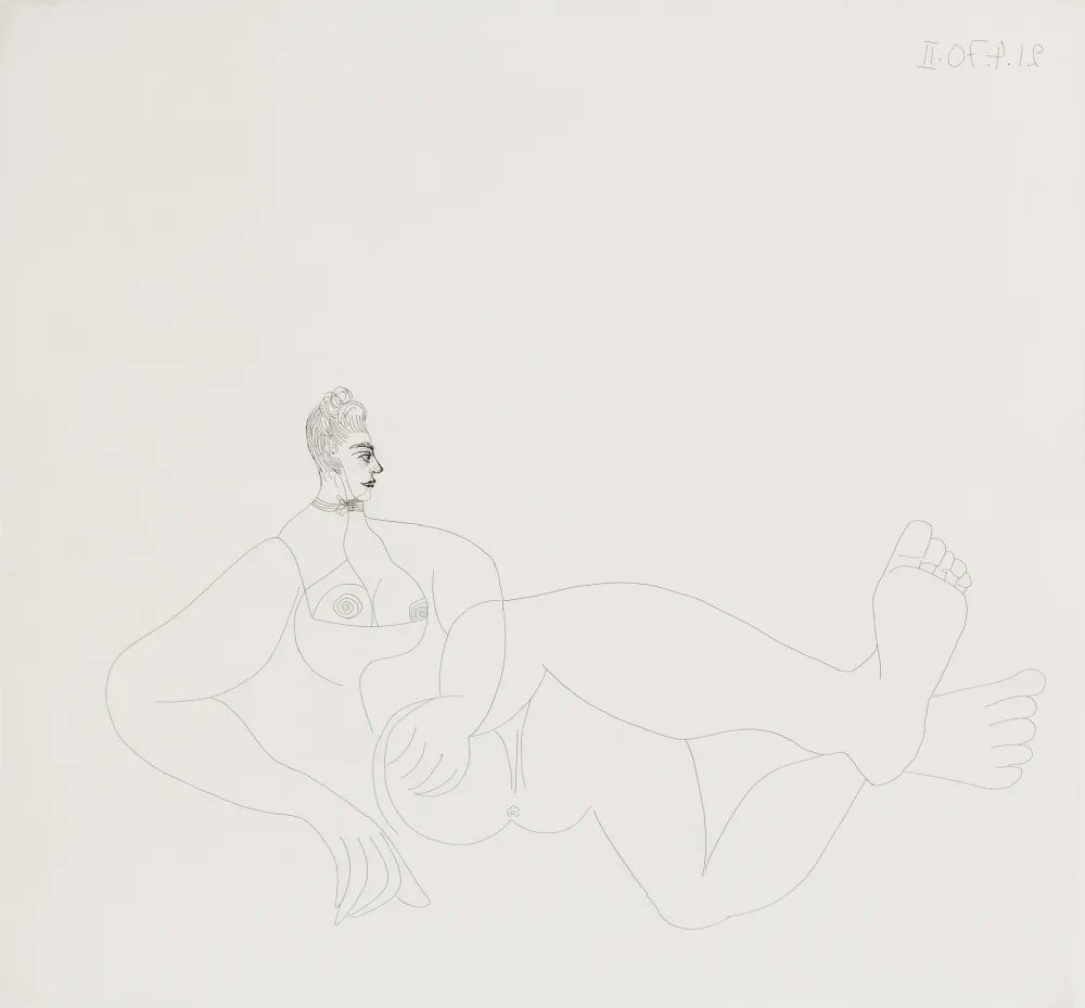 Água-Forte Picasso - Odalisque au collier de chien