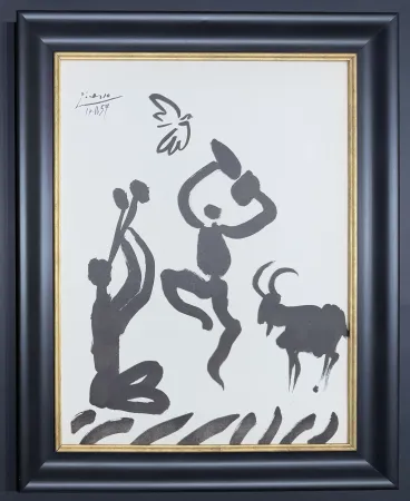 Litografia Picasso - Pablo Picasso (1881–1973) – Danseur et musicien – lithograph on Arches paper – 1959