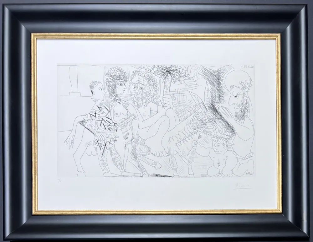 Gravura Picasso - Pablo Picasso ( 1881 – 1973 ) – hand-signed etching on BFK Rives paper - 1968