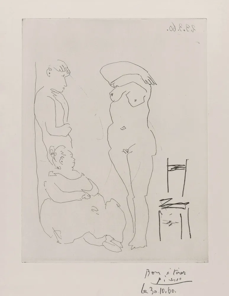Gravura Picasso - Personnages et Nu 