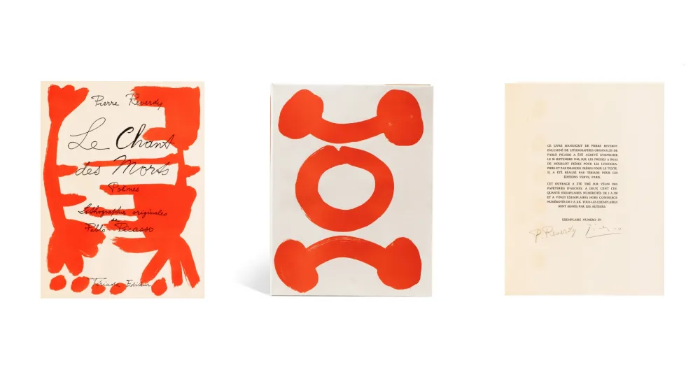 Livro Ilustrado Picasso - Pierre Reverdy : LE CHANT DES MORTS. 125 LITHOGRAPHIES ORIGINALES. Tériade Éditeur (1948)