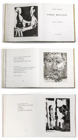 Livro Ilustrado Picasso - Pierre Reverdy. SABLE MOUVANT. 10 aquatintes originales (1966)