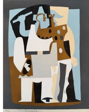 Estêncil Picasso - Pierrot et Arlequin