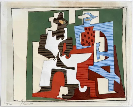 Estêncil Picasso - Pierrot et arlequin (Pierrot and Harlequin)