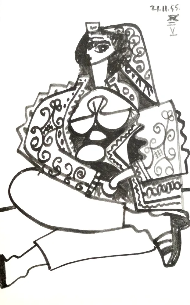 Litografia Picasso - Portrait de femme