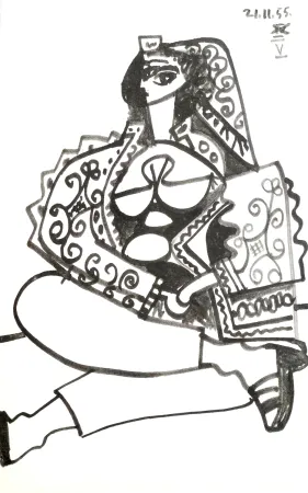 Litografia Picasso - Portrait de femme