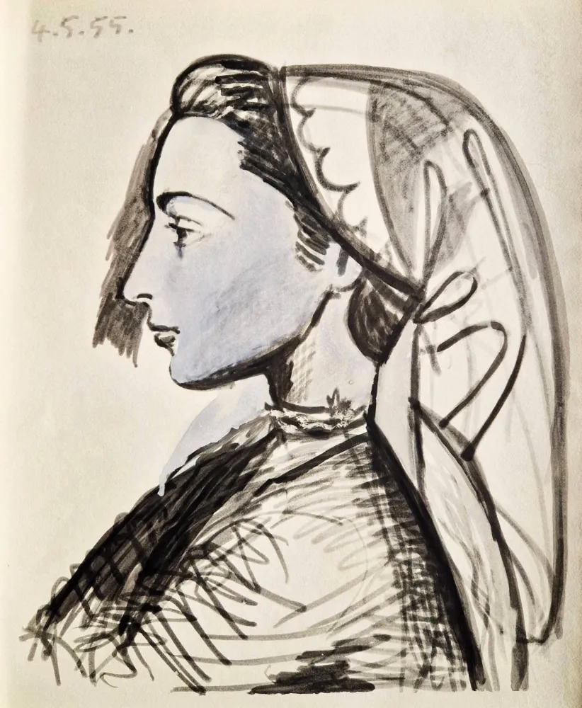 Estêncil Picasso - Portrait de Jacqueline