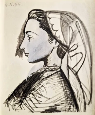 Estêncil Picasso - Portrait de Jacqueline