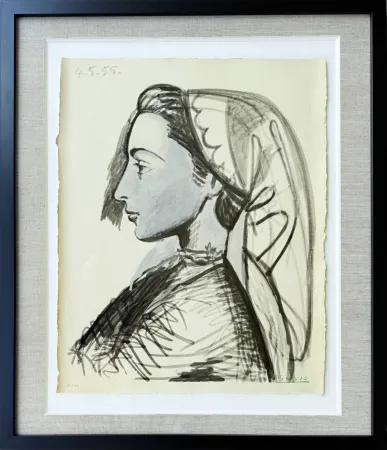 Litografia Picasso - Portrait de Jacqueline