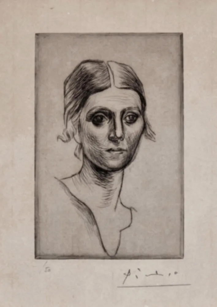 Ponta-Seca Picasso - Portrait d'Olga Picasso