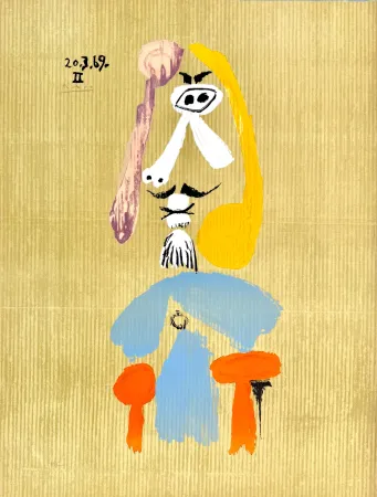 Litografia Picasso - Portraits Imaginaires 20.3.69 II