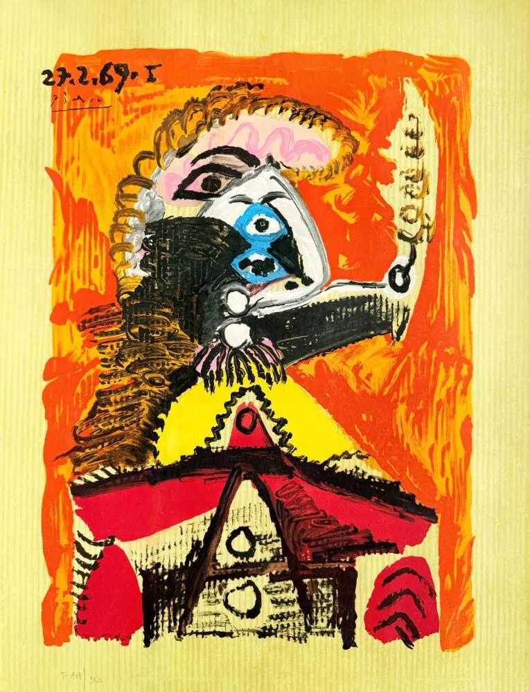 Litografia Picasso - Portraits Imaginaires 27.2.69 I
