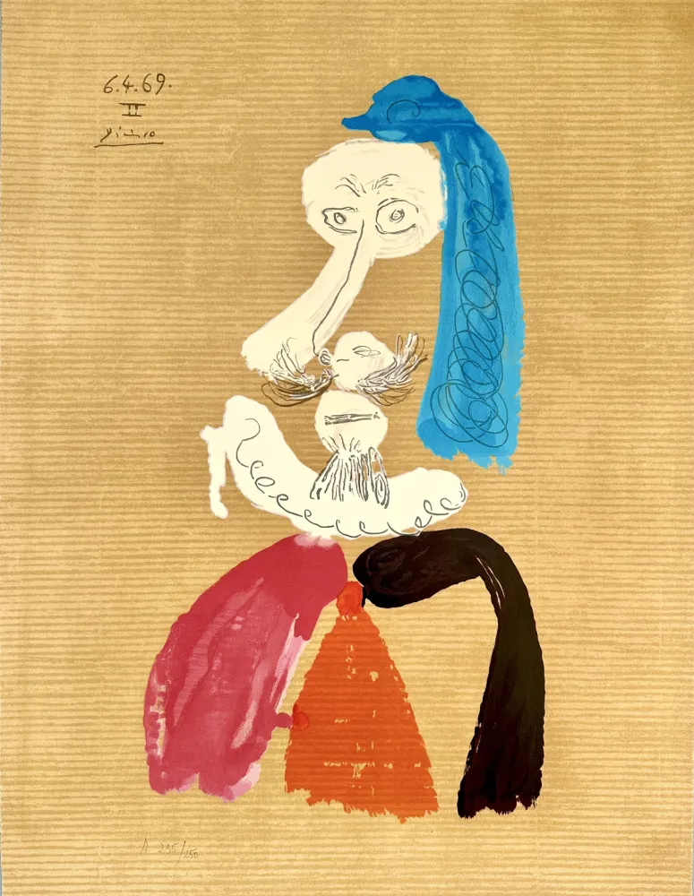 Litografia Picasso - Portraits Imaginaires 6.4.69 II