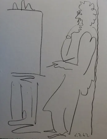 Litografia Picasso - Regards sur Paris - The painter