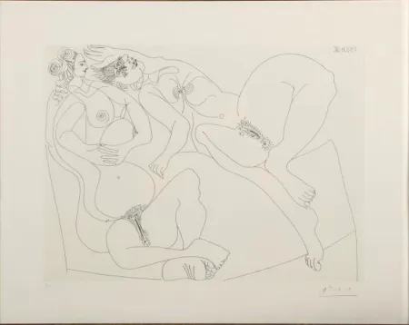 Água-Forte Picasso - Repos. Deux Filles Bavardant