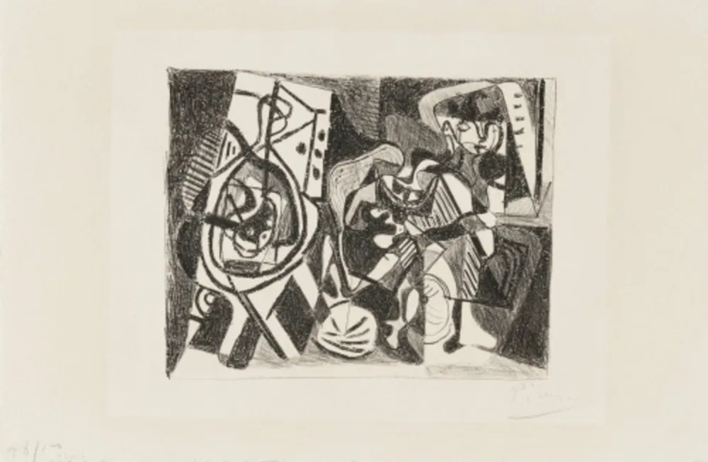 Litografia Picasso - Scène d'intérieur