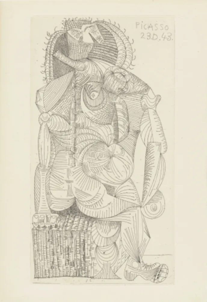 Gravura Picasso - Seated Woman