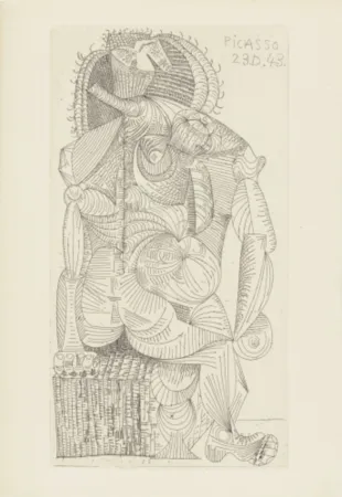 Gravura Picasso - Seated Woman