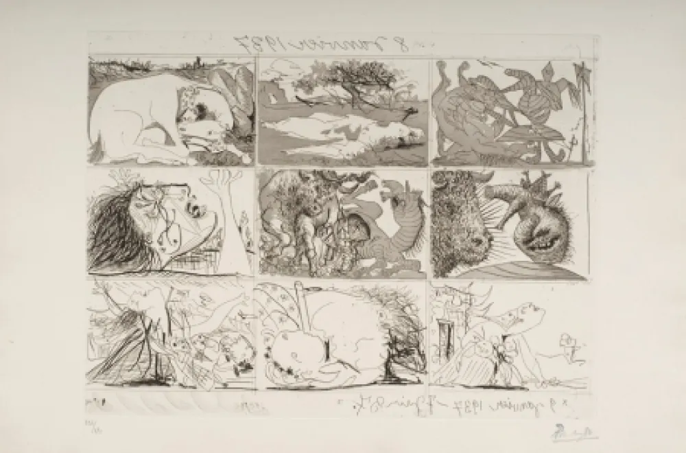 Água-Forte E Água-Tinta Picasso - Sueno y Mentira de Franco