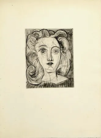Água-Forte Picasso - Tête de Femme